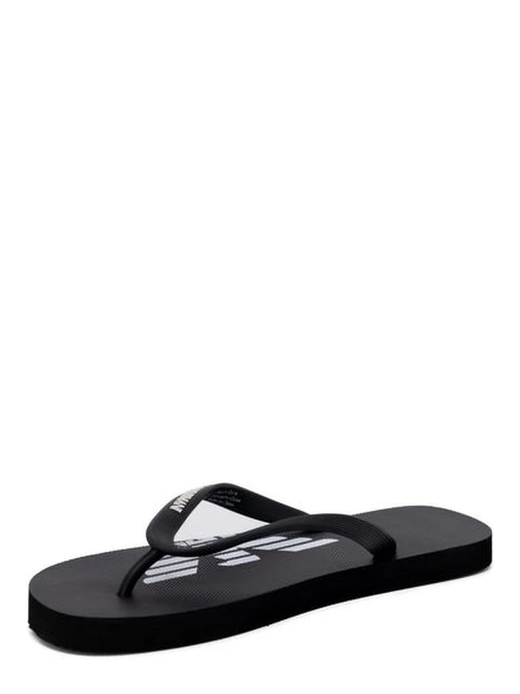 Black And White Rubber Flip-Flop Sandals alternative