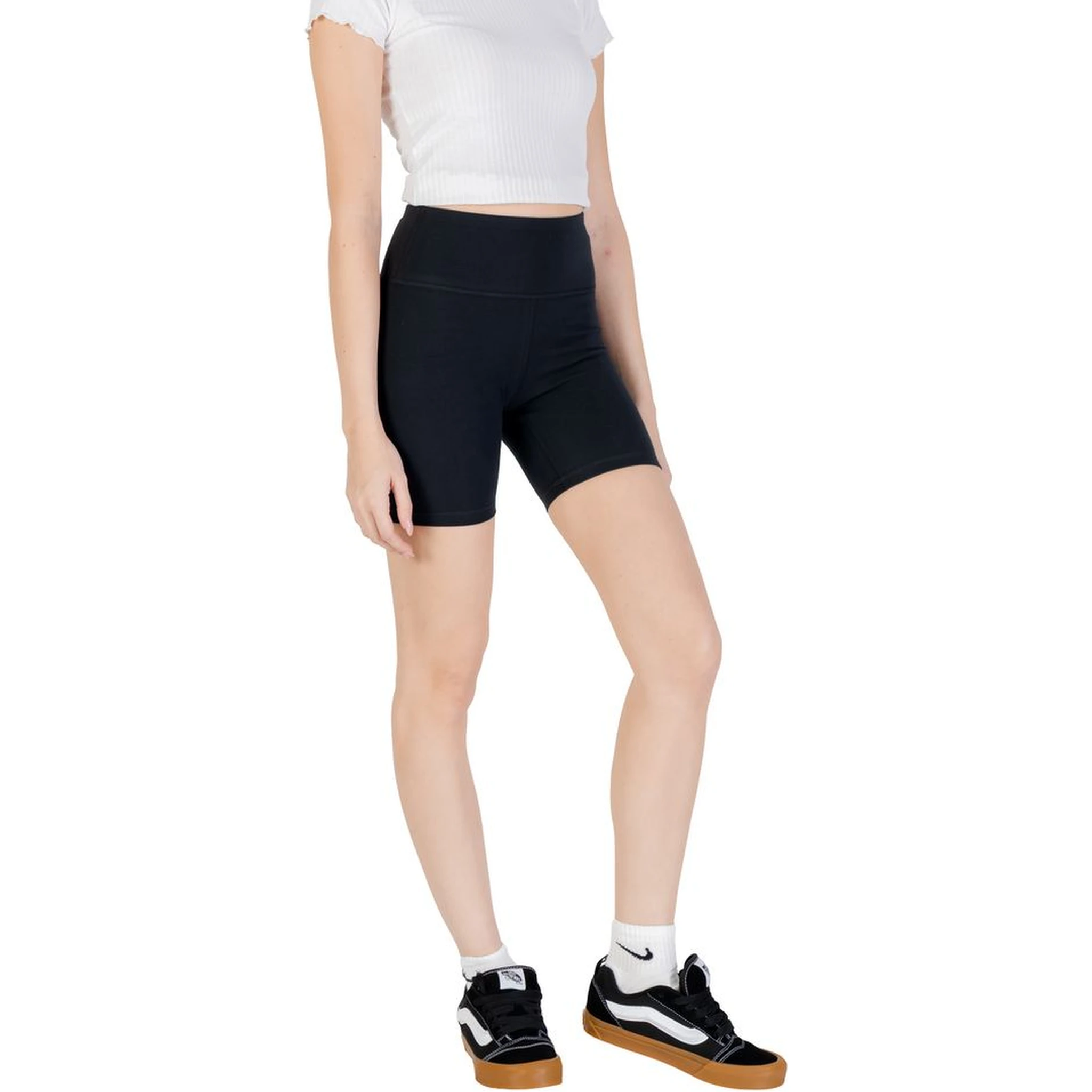 Black Cotton Bermuda Shorts