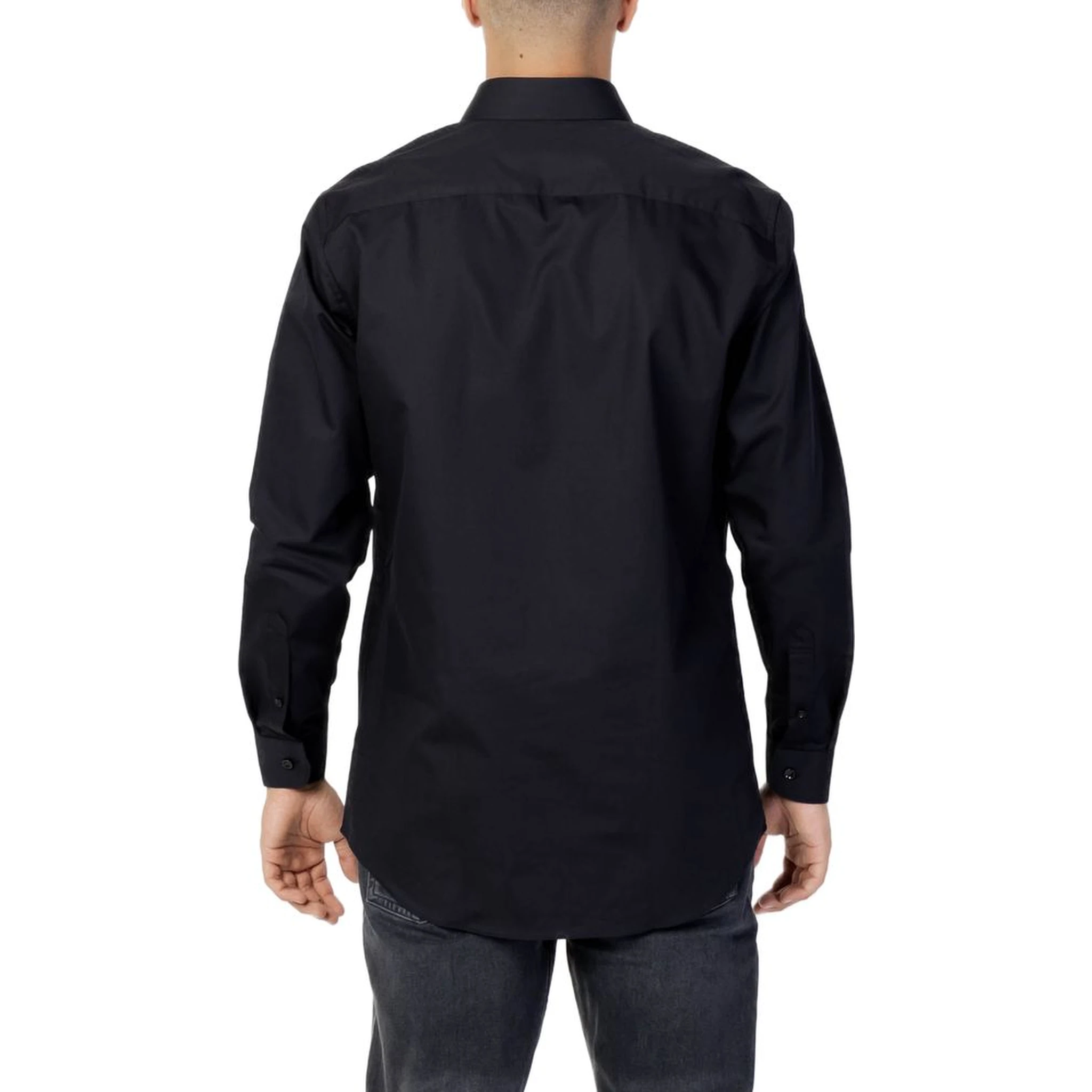 Black Cotton Dress Shirt