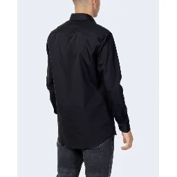 Black Cotton Dress Shirt
