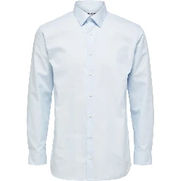 Blue Cotton Dress Shirt