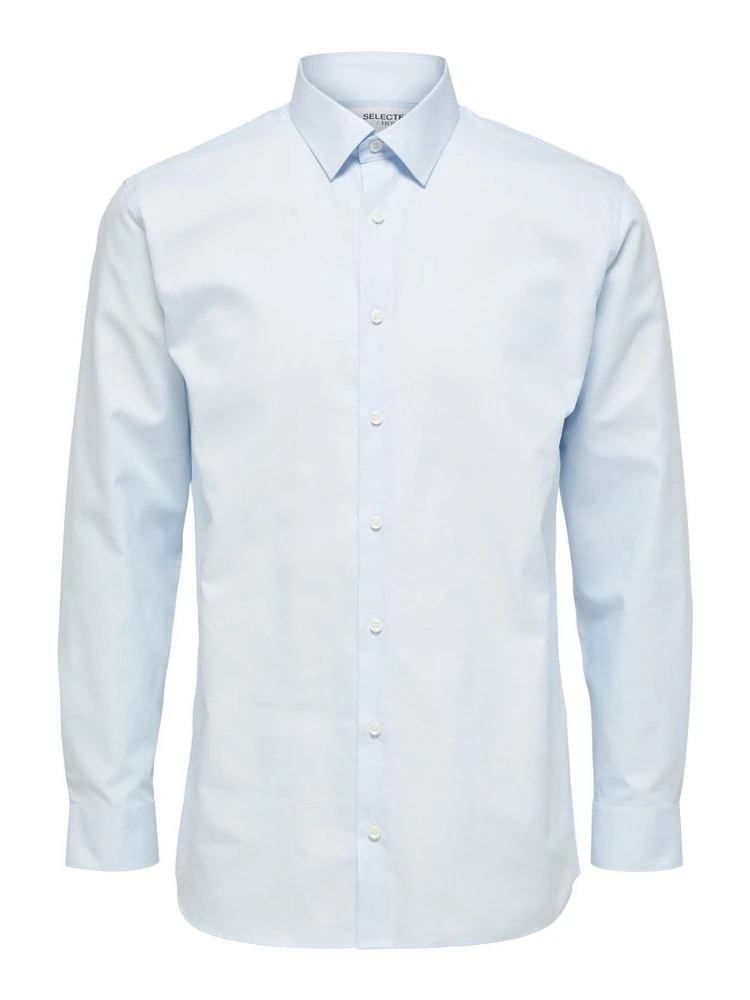 Blue Cotton Dress Shirt