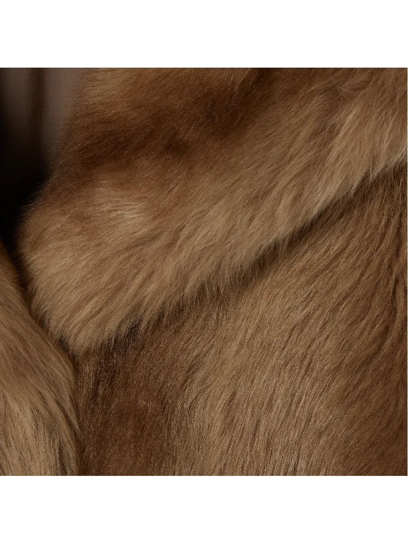 Degradé shearling coat