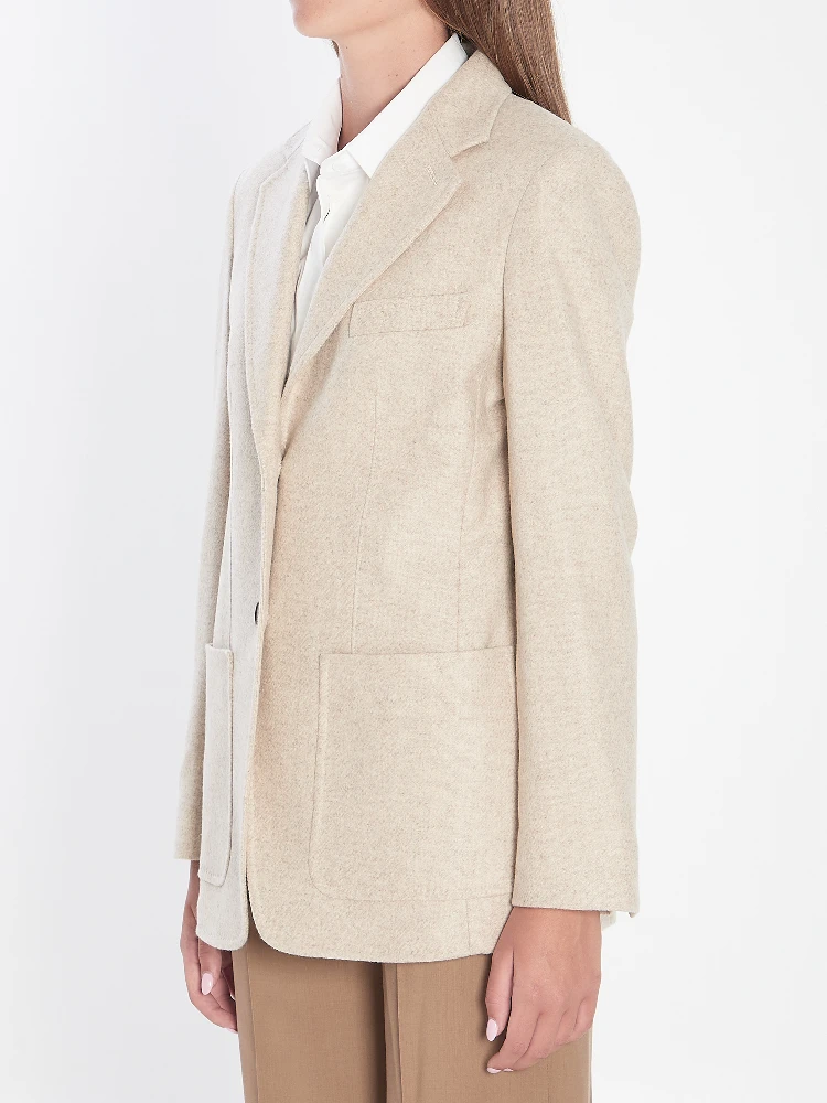 Single-breasted blazer in Shetland alternative