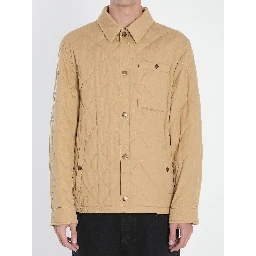 Jacket in quilted gabardine