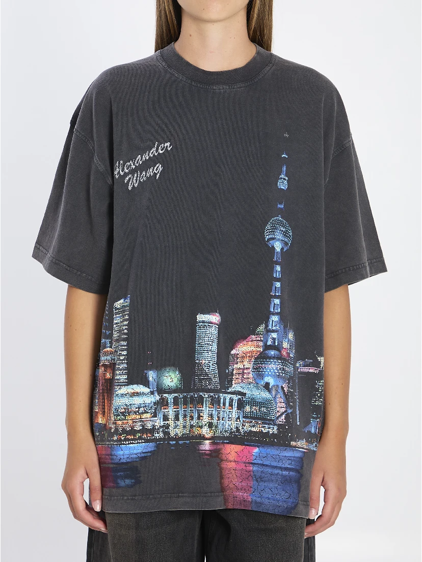 T-shirt with rhinestones