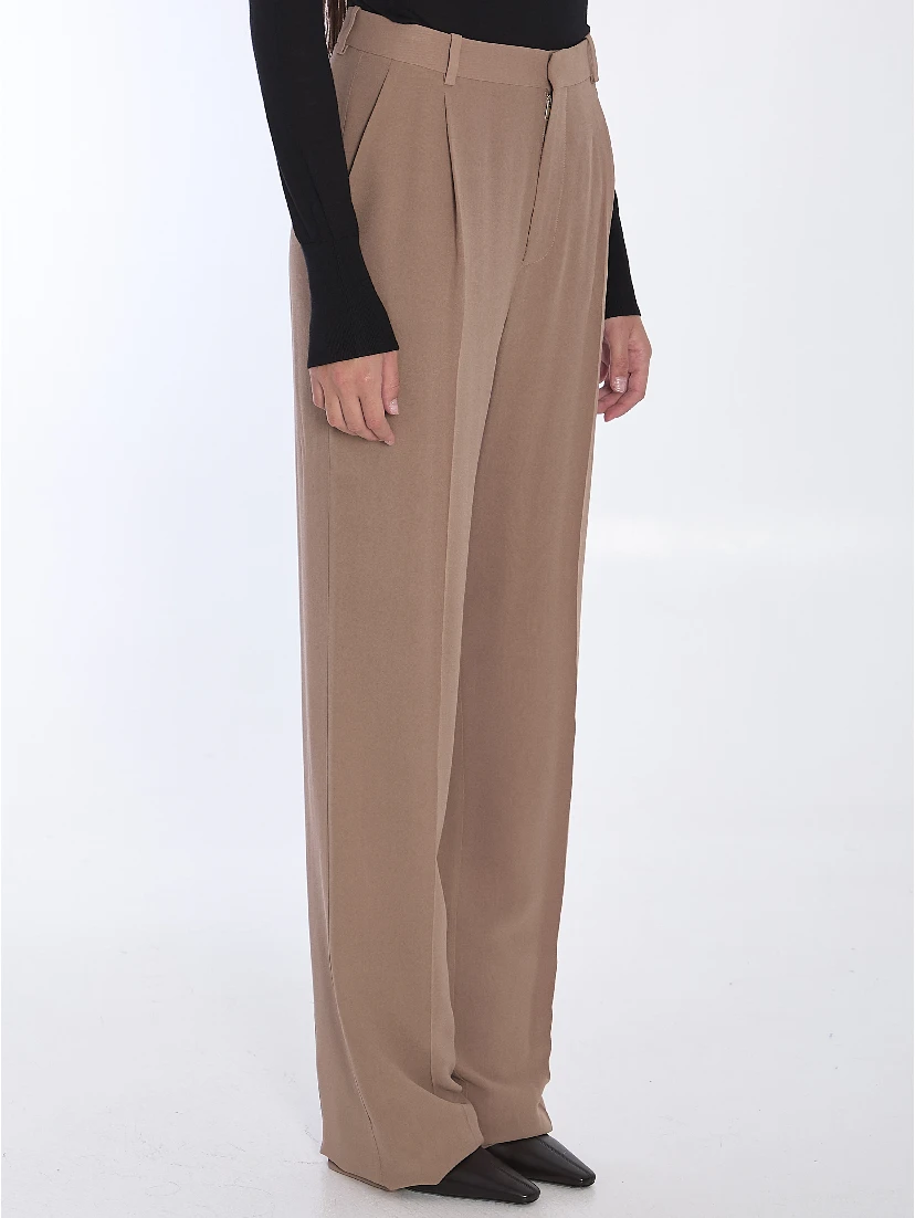 Silk crêpe trousers