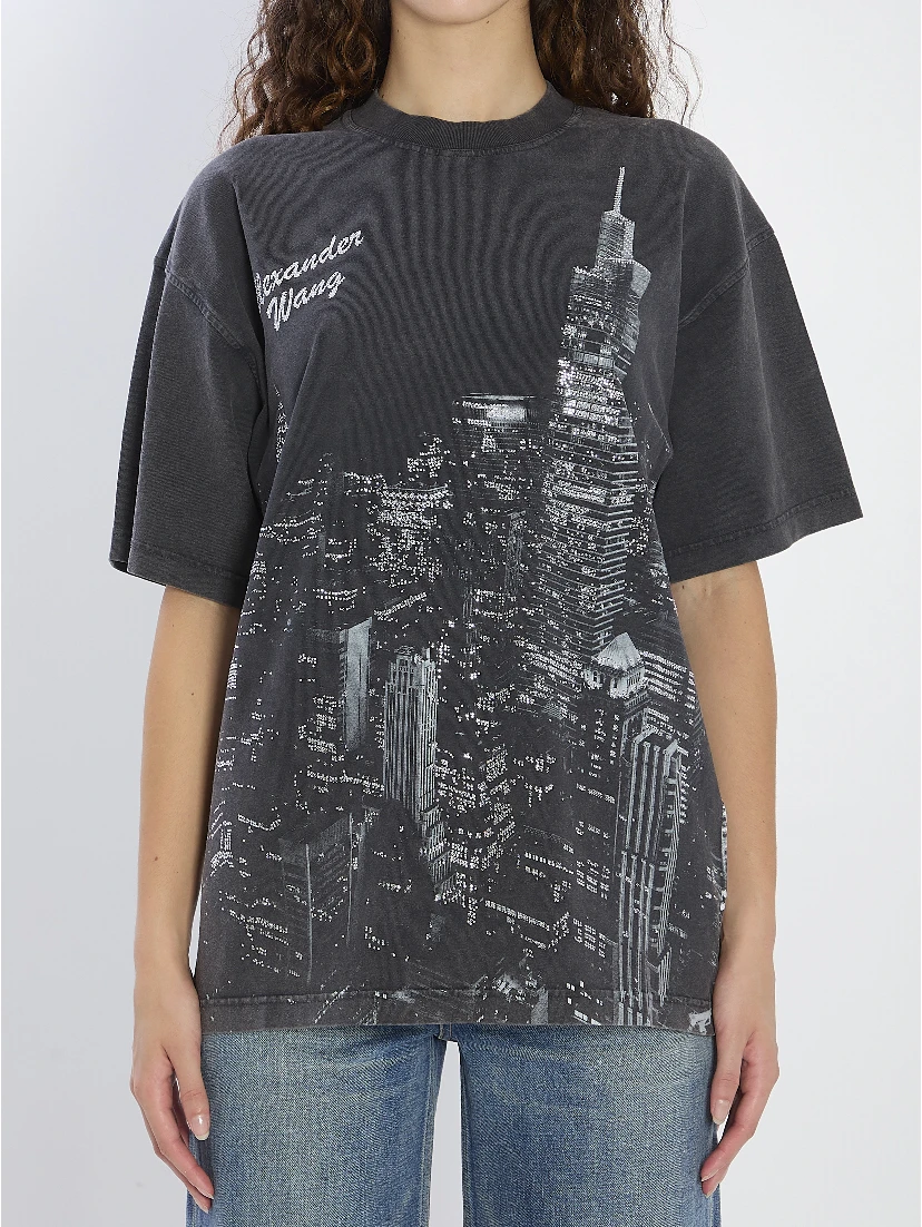 T-shirt with rhinestones