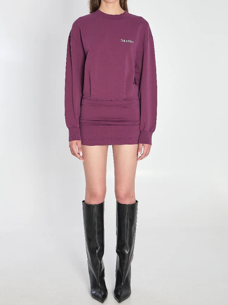 Mini dress in burgundy