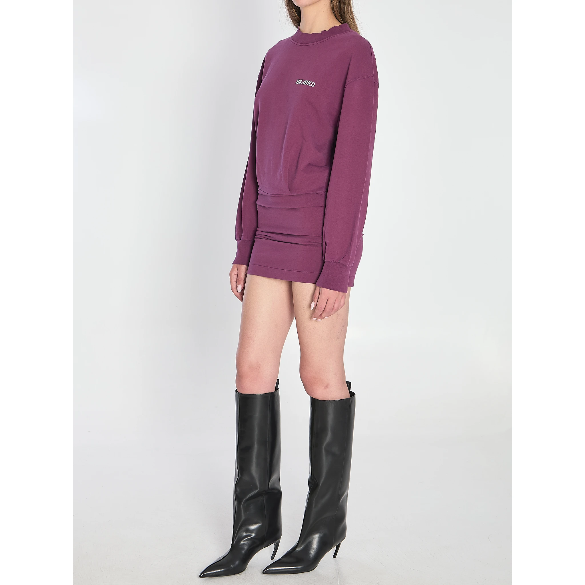 Mini dress in burgundy