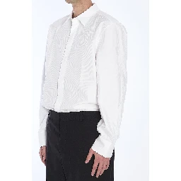 Shirt in striped cotton poplin