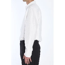 Shirt in striped cotton poplin