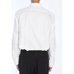 Shirt in striped cotton poplin