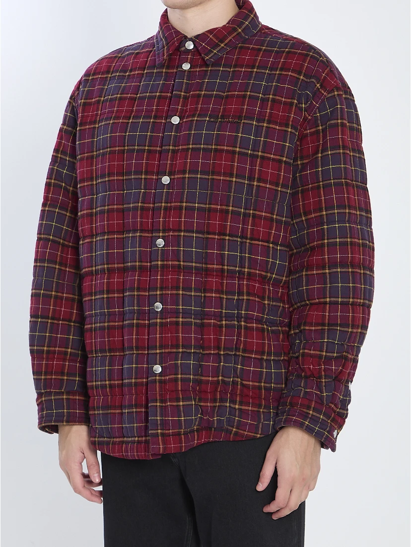 Burgundy check overshirt