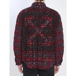 Burgundy check overshirt