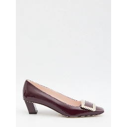 Leather slingback pumps