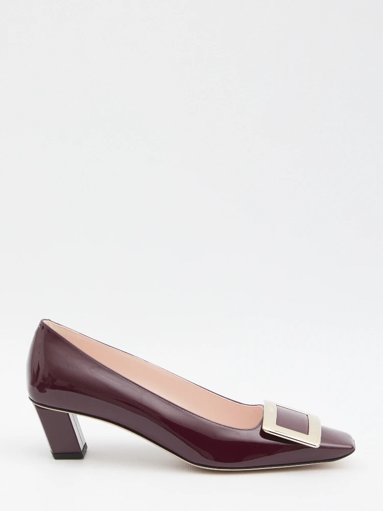 Leather slingback pumps