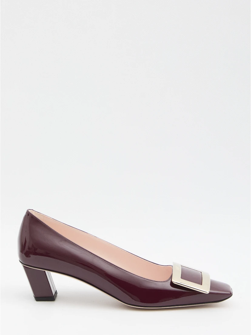 Leather slingback pumps