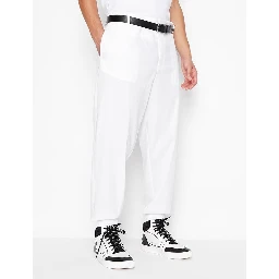 Men's white jogger pants