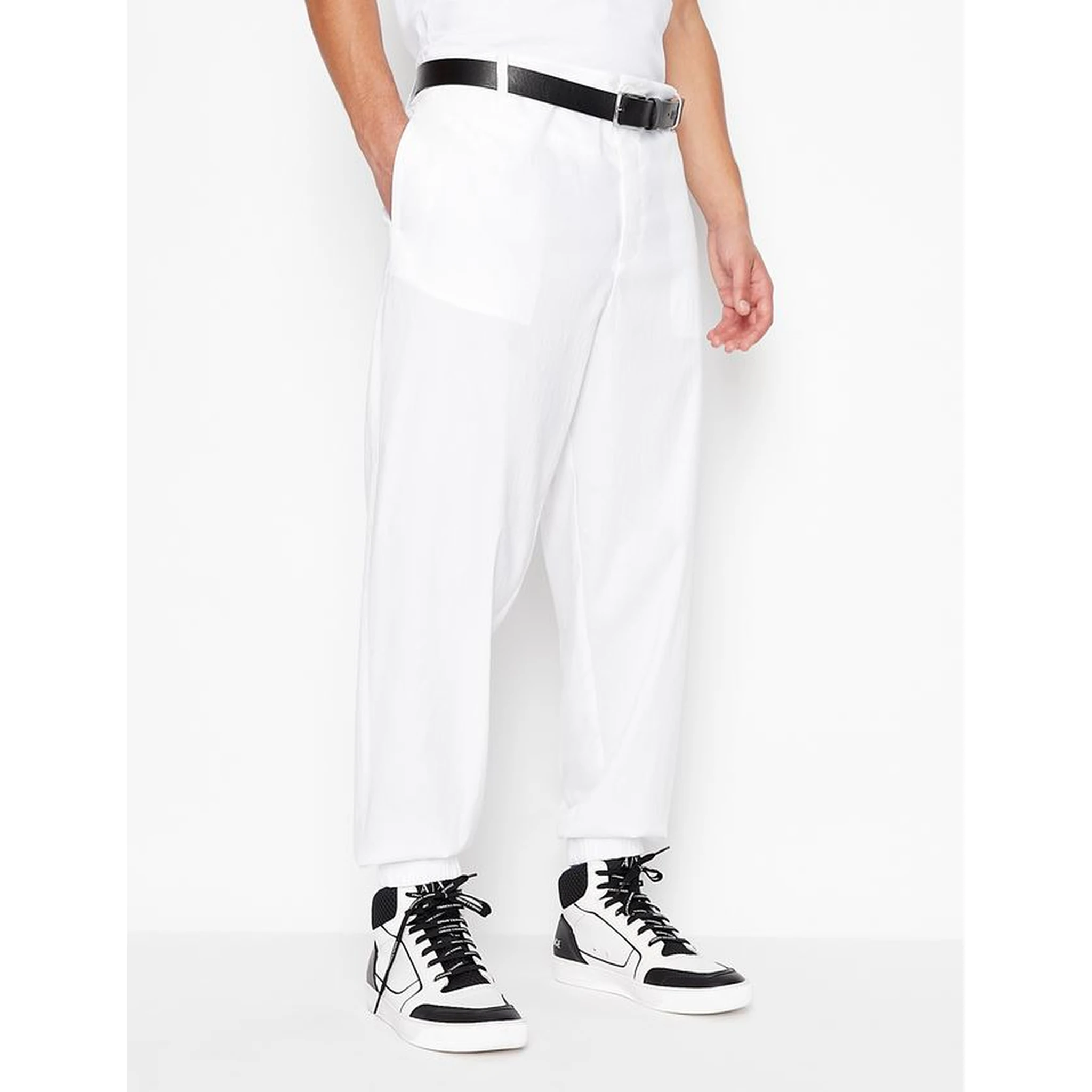 Men's white jogger pants