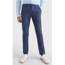 Men's blue slim fit chino pants