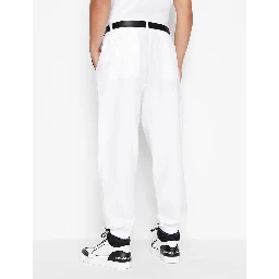 Men's white jogger pants
