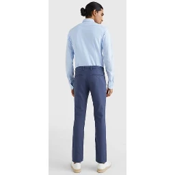 Men's blue slim fit chino pants