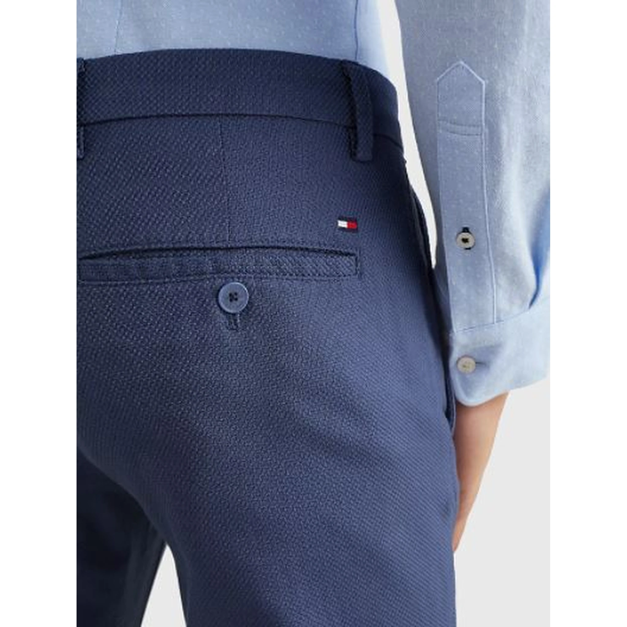 Men's blue slim fit chino pants