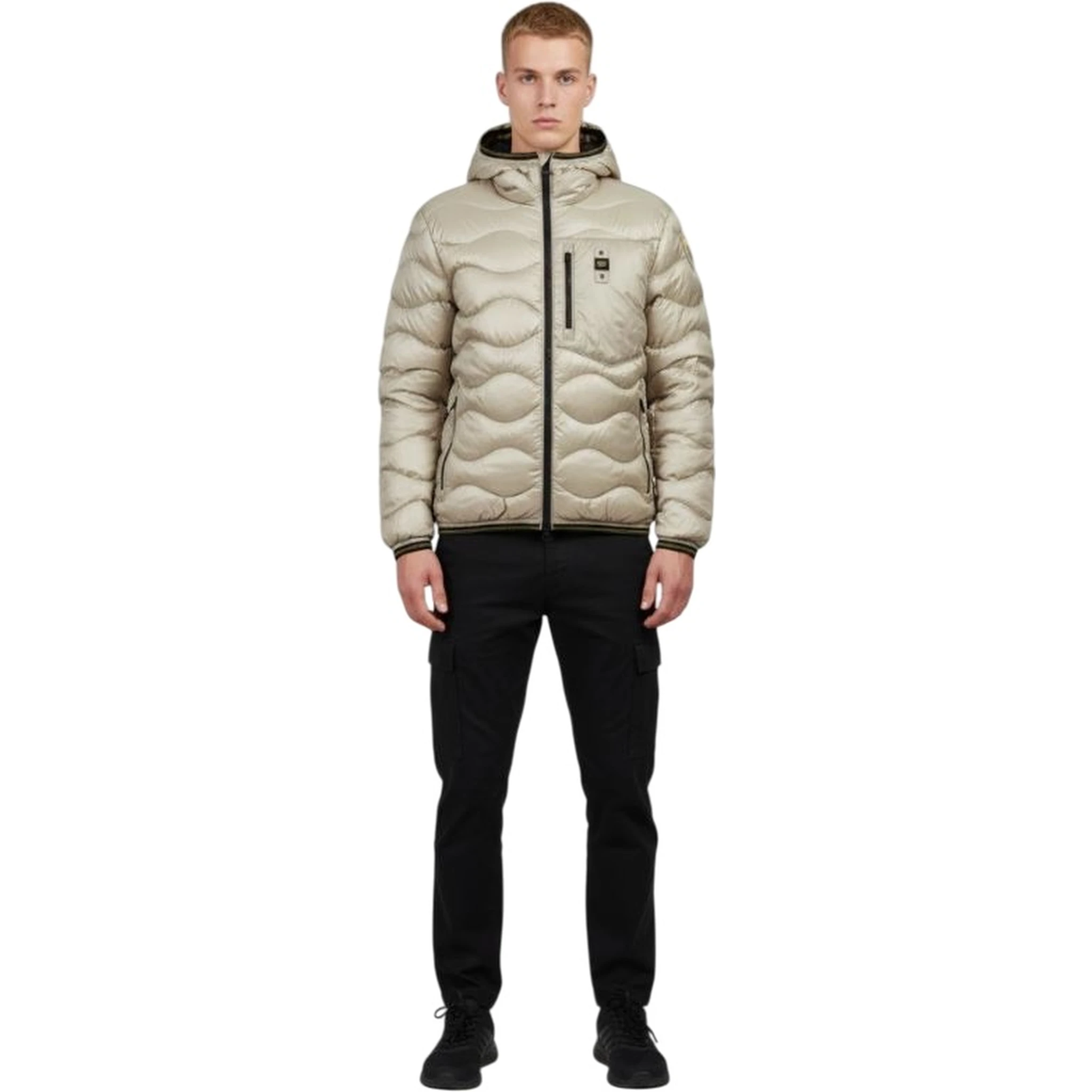 quilted hooded jacket