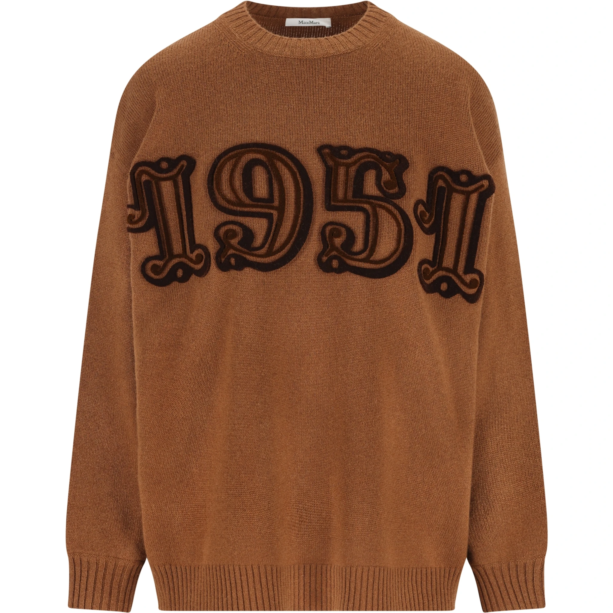 Max Mara Sweaters Leather Brown