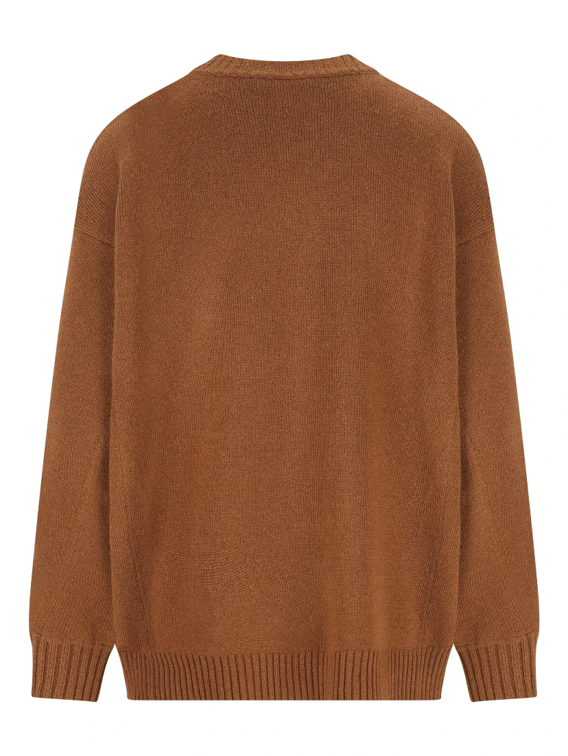 Max Mara Sweaters Leather Brown