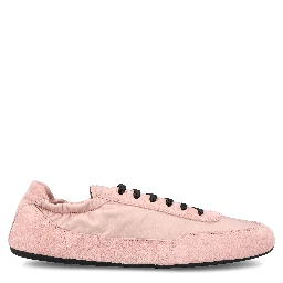 Collapse lace-up suede sneakers