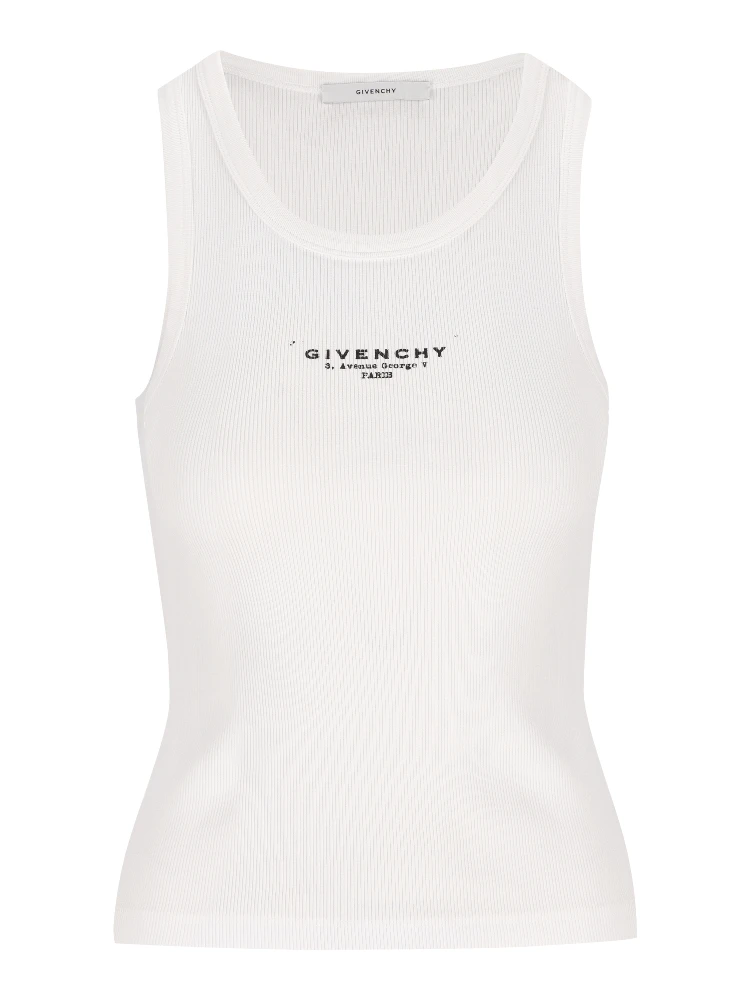 Ribbed logo top