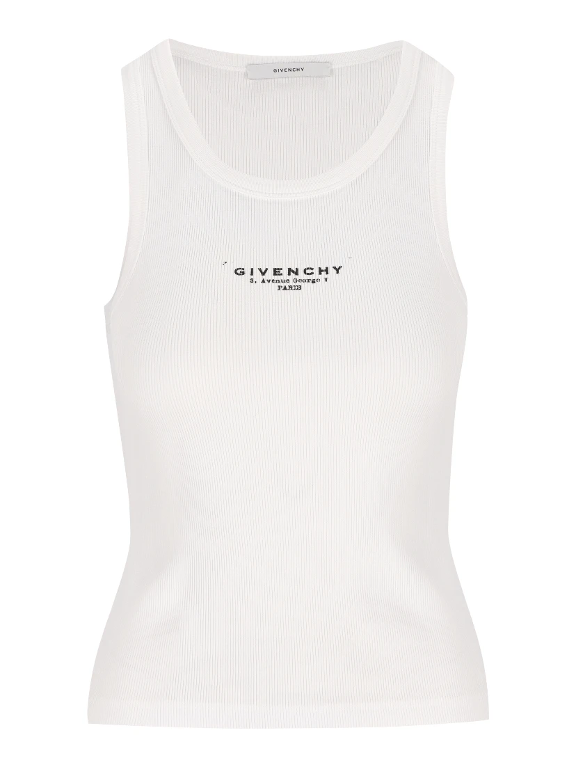 Ribbed logo top