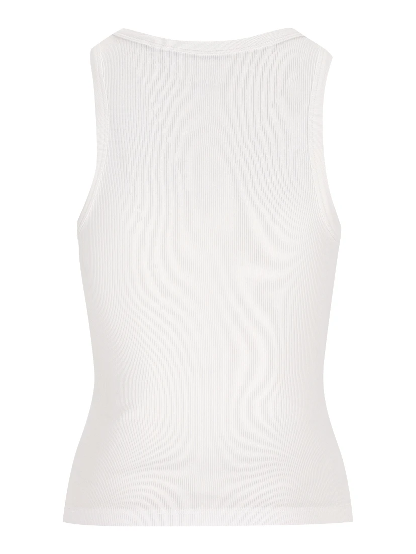 Ribbed logo top