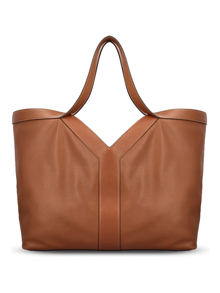 large Y leather tote bag alternative