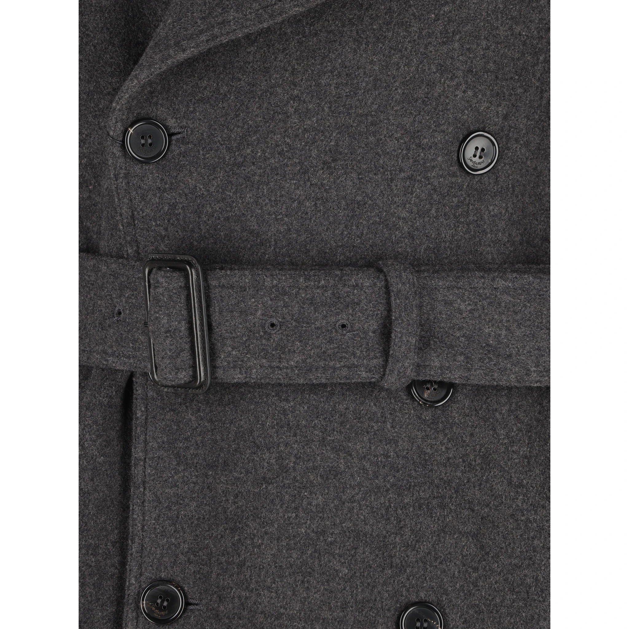 Saint Laurent  Coats Grey
