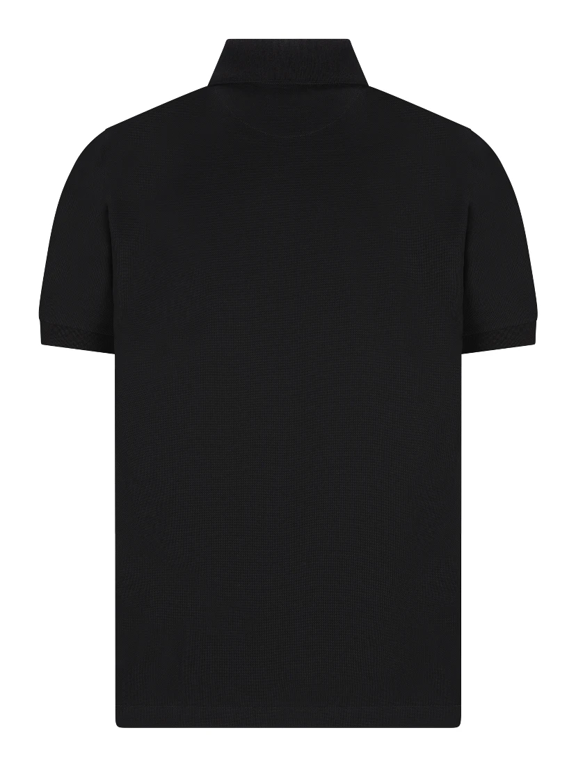 Embossed-logo piqué polo shirt