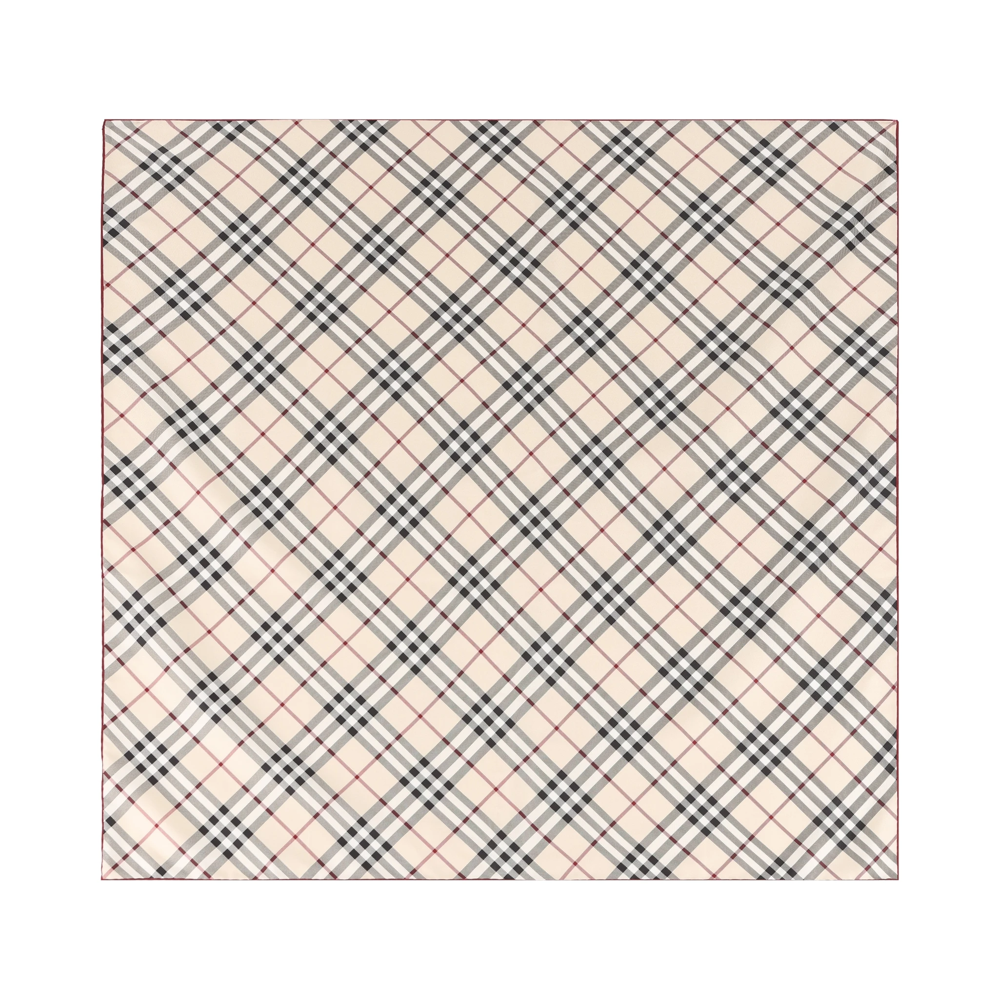Check Silk Scarf