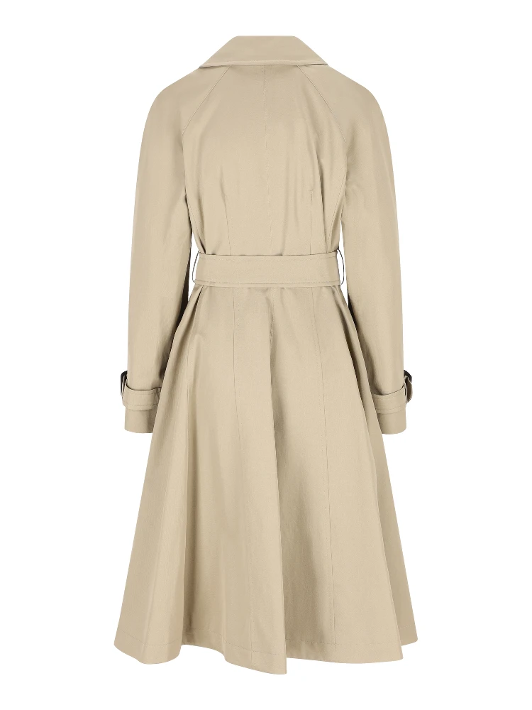 Belted gabardine car coat alternative