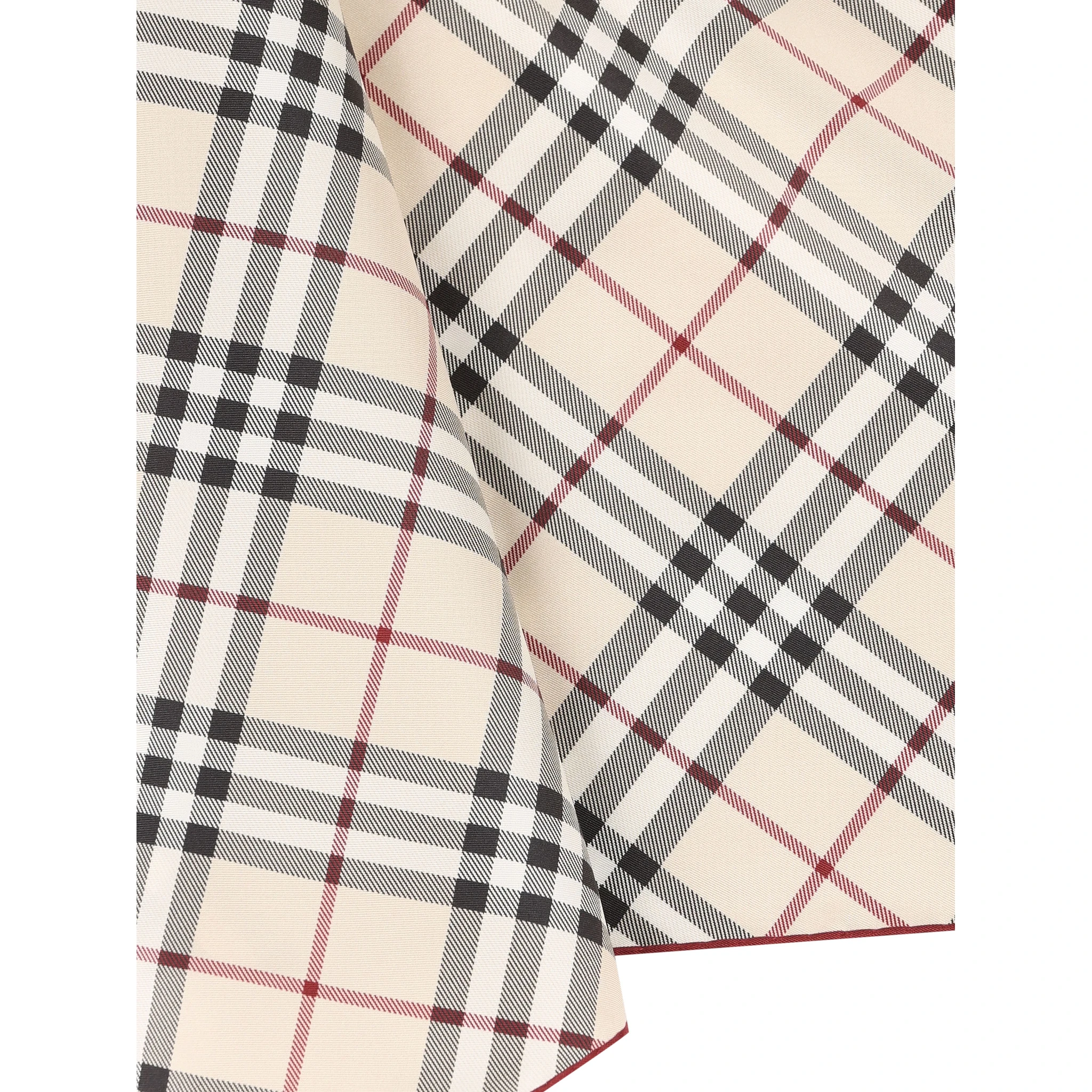 Check Silk Scarf