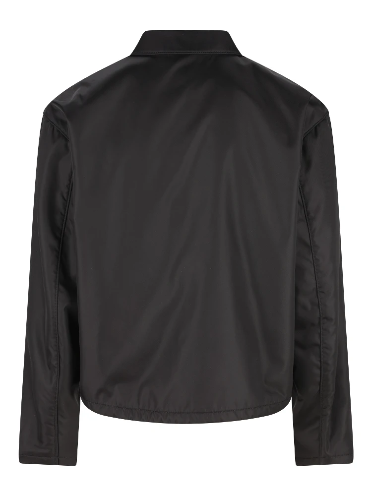logo-plaque cropped jacket alternative