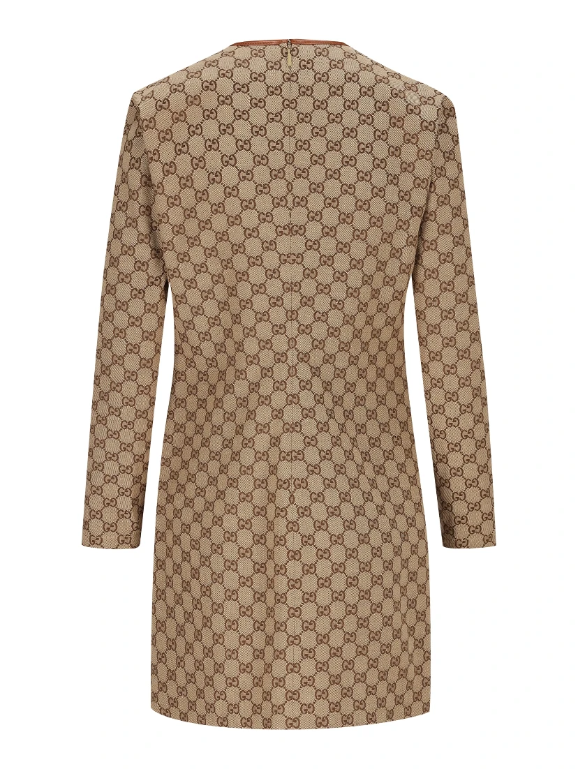 GG-canvas Horsebit-detail mini dress