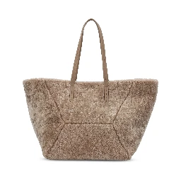 Duo suede tote bag