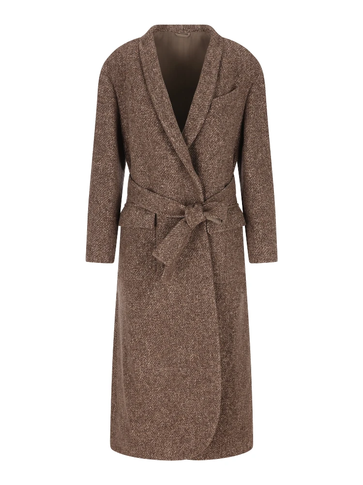 Wool-blend single-breasted Coat