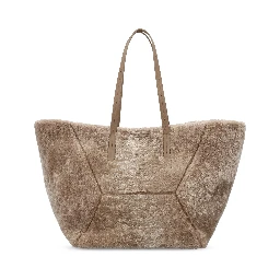 Duo suede tote bag