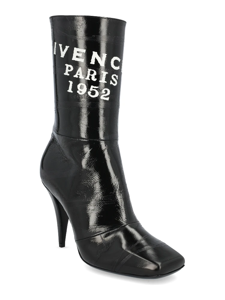 logo-print leather boots alternative