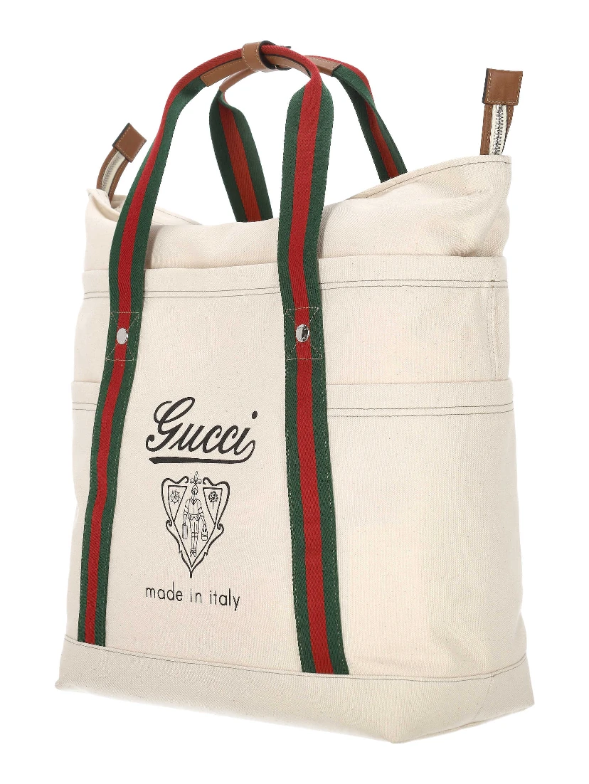 large printed canvas tote bag