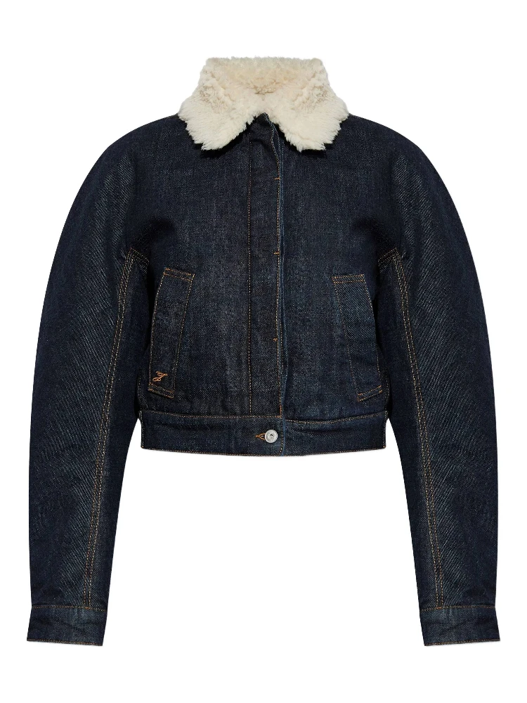JACQUEMUS Coats Blue
