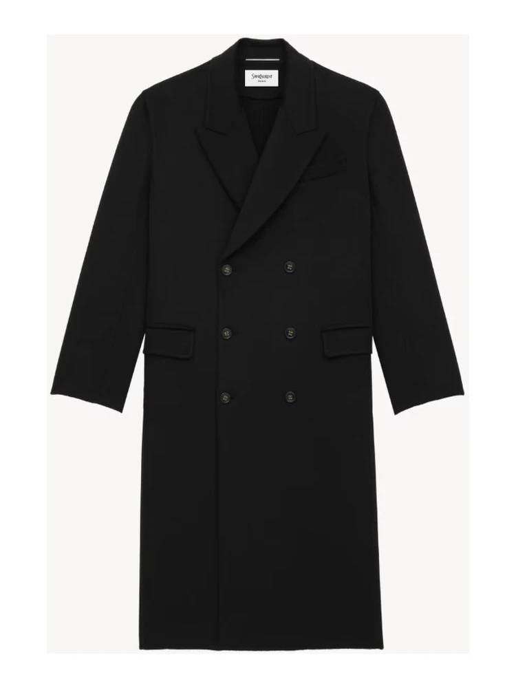 Saint Laurent  Coats Black